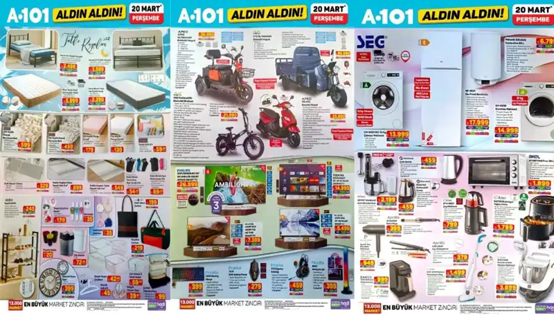 A101 Aktüel Kataloğu 20 Mart: Ev İhtiyaçlarınıza Özel Fırsatlar!