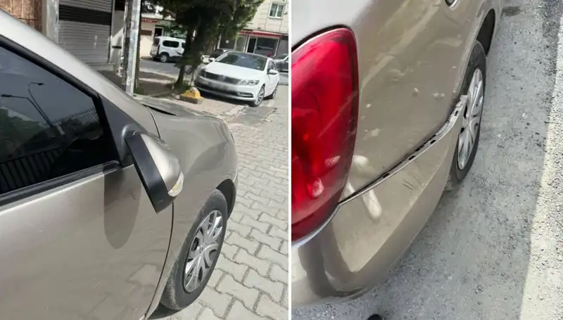 Motosikletli Magandanın Aksiyonu: Otomobil Aynası Kırıldı, Mahallede Kavga Çıkma Tehlikesi