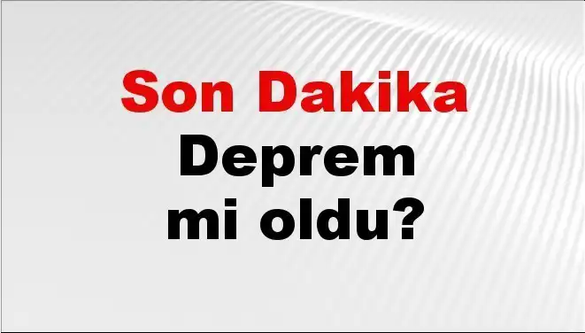 Kütahya'da Son Dakika Deprem! Hemen Öğrenin Nerede Oldu